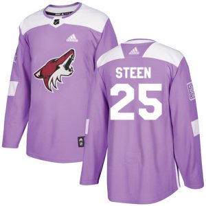 Dětské NHL Arizona Coyotes dresy 25 Thomas Steen Authentic Nachový Adidas Fights Cancer Practice