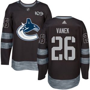 Pánské NHL Vancouver Canucks dresy 26 Thomas Vanek Authentic Černá Adidas 1917 2017 100th Anniversary