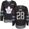 Pánské NHL Toronto Maple Leafs dresy 28 Tie Domi Authentic Černá Adidas 1917 2017 100th Anniversary