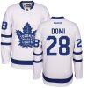 Pánské NHL Toronto Maple Leafs dresy 28 Tie Domi Authentic Bílý Reebok Venkovní hokejové dresy