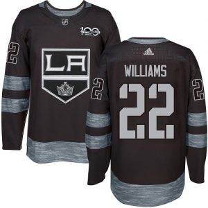 Pánské NHL Los Angeles Kings dresy 22 Tiger Williams Authentic Černá Adidas 1917 2017 100th Anniversary