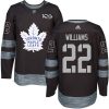 Pánské NHL Toronto Maple Leafs dresy 22 Tiger Williams Authentic Černá Adidas 1917 2017 100th Anniversary