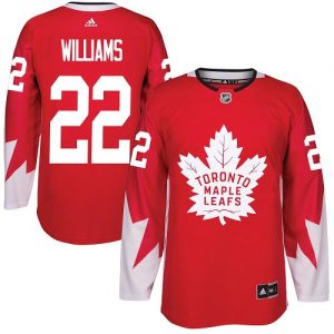 Pánské NHL Toronto Maple Leafs dresy 22 Tiger Williams Authentic Červené Adidas Alternate