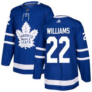 Pánské NHL Toronto Maple Leafs dresy 22 Tiger Williams Authentic královská modrá Adidas Domácí