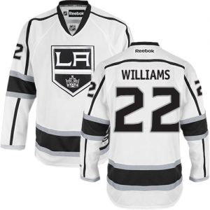 Pánské NHL Los Angeles Kings dresy 22 Tiger Williams Authentic Bílý Reebok Venkovní hokejové dresy