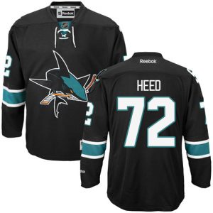 Dámské NHL San Jose Sharks dresy 72 Tim Heed Authentic Černá Reebok Alternativní hokejové dresy