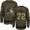 Dětské NHL San Jose Sharks dresy 72 Tim Heed Authentic Zelená Adidas Salute to Service