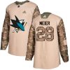 Pánské NHL San Jose Sharks dresy 28 Timo Meier Authentic Camo Adidas Veterans Day Practice