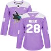 Dámské NHL San Jose Sharks dresy 28 Timo Meier Authentic Nachový Adidas Fights Cancer Practice