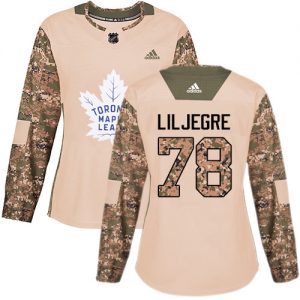 Dámské NHL Toronto Maple Leafs dresy 78 Timothy Liljegre Authentic Camo Adidas Veterans Day Practice