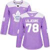 Dámské NHL Toronto Maple Leafs dresy 78 Timothy Liljegre Authentic Nachový Adidas Fights Cancer Practice