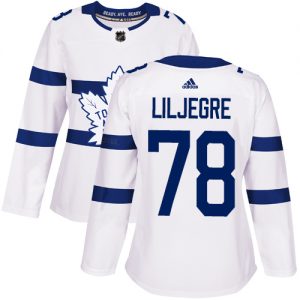 Dámské NHL Toronto Maple Leafs dresy 78 Timothy Liljegre Authentic Bílý Adidas 2018 Stadium Series