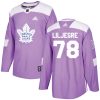Dětské NHL Toronto Maple Leafs dresy 78 Timothy Liljegre Authentic Nachový Adidas Fights Cancer Practice
