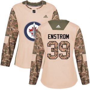 Dámské NHL Winnipeg Jets dresy 39 Tobias Enstrom Authentic Camo Adidas Veterans Day Practice