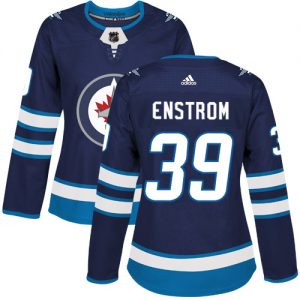 Dámské NHL Winnipeg Jets dresy 39 Tobias Enstrom Authentic Námořnická modrá Adidas Domácí