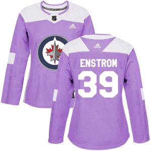 Dámské NHL Winnipeg Jets dresy 39 Tobias Enstrom Authentic Nachový Adidas Fights Cancer Practice