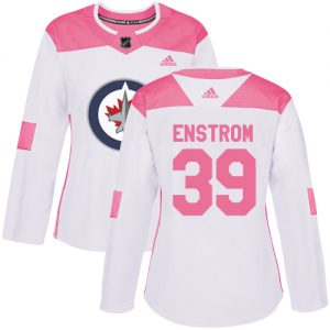 Dámské NHL Winnipeg Jets dresy 39 Tobias Enstrom Authentic Bílý Růžový Adidas Fashion