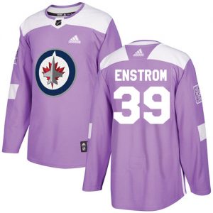 Dětské NHL Winnipeg Jets dresy 39 Tobias Enstrom Authentic Nachový Adidas Fights Cancer Practice
