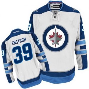 Dětské NHL Winnipeg Jets dresy 39 Tobias Enstrom Authentic Bílý Reebok Venkovní hokejové dresy