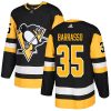 Pánské NHL Pittsburgh Penguins dresy 35 Tom Barrasso Authentic Černá Adidas Domácí