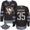 Pánské NHL Pittsburgh Penguins dresy 35 Tom Barrasso Authentic Černá Adidas Stanley Cup Champions 1917 2017 100th Anniversary