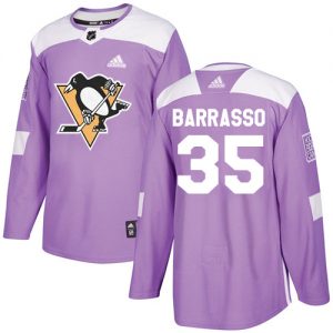 Pánské NHL Pittsburgh Penguins dresy 35 Tom Barrasso Authentic Nachový Adidas Fights Cancer Practice