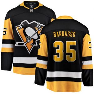 Pánské NHL Pittsburgh Penguins dresy 35 Tom Barrasso Breakaway Černá Fanatics Branded Domácí