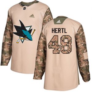 Pánské NHL San Jose Sharks dresy 48 Tomas Hertl Authentic Camo Adidas Veterans Day Practice