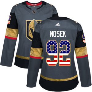 Dámské NHL Vegas Golden Knights dresy 92 Tomas Nosek Authentic Šedá Adidas USA Flag Fashion
