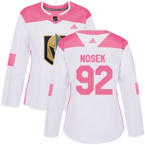 Dámské NHL Vegas Golden Knights dresy 92 Tomas Nosek Authentic Bílý Růžový Adidas Fashion