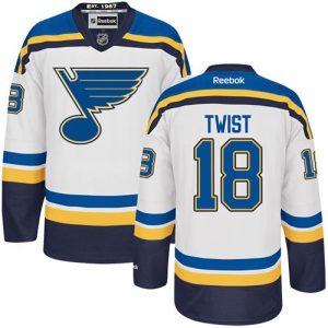Pánské NHL St. Louis Blues dresy 18 Tony Twist Authentic Bílý Reebok Venkovní hokejové dresy