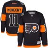 Pánské NHL Philadelphia Flyers dresy 11 Travis Konecny Authentic Černá Reebok 2017 Stadium Series