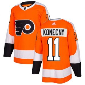Pánské NHL Philadelphia Flyers dresy 11 Travis Konecny Authentic Oranžový Adidas Domácí