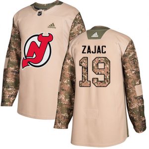 Pánské NHL New Jersey Devils dresy 19 Travis Zajac Authentic Camo Adidas Veterans Day Practice