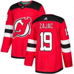 Pánské NHL New Jersey Devils dresy 19 Travis Zajac Authentic Červené Adidas Domácí