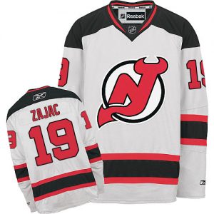 Pánské NHL New Jersey Devils dresy 19 Travis Zajac Authentic Bílý Reebok Venkovní hokejové dresy