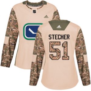 Dámské NHL Vancouver Canucks dresy 51 Troy Stecher Authentic Camo Adidas Veterans Day Practice