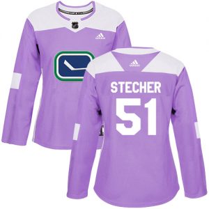 Dámské NHL Vancouver Canucks dresy 51 Troy Stecher Authentic Nachový Adidas Fights Cancer Practice