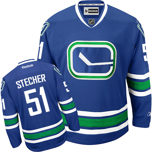 Dámské NHL Vancouver Canucks dresy 51 Troy Stecher Authentic královská modrá Reebok New Alternativní