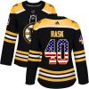 Dámské NHL Boston Bruins dresy Tuukka Rask 40 Authentic Černá Adidas USA Flag Fashion