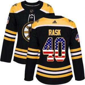 Dámské NHL Boston Bruins dresy Tuukka Rask 40 Authentic Černá Adidas USA Flag Fashion