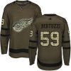 Pánské NHL Detroit Red Wings dresy 59 Tyler Bertuzzi Authentic Zelená Adidas Salute to Service