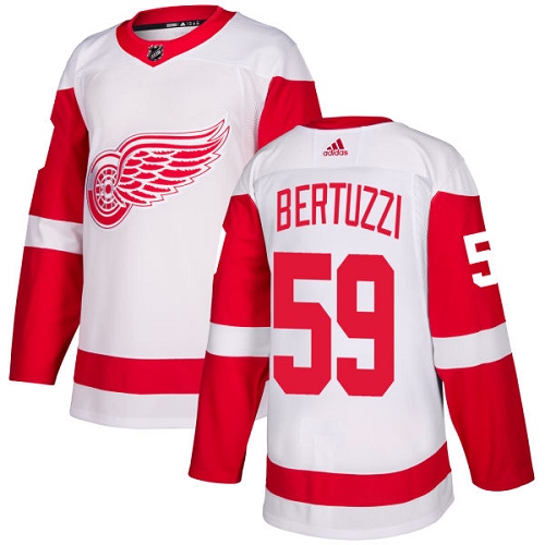 Pánské NHL Detroit Red Wings dresy 59 Tyler Bertuzzi Authentic Bílý Adidas Venkovní