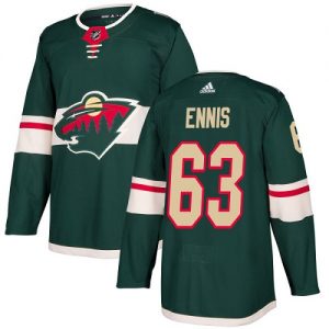 Pánské NHL Minnesota Wild dresy 63 Tyler Ennis Authentic Zelená Adidas Domácí