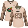 Dámské NHL Minnesota Wild dresy 63 Tyler Ennis Authentic Camo Adidas Veterans Day Practice