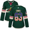 Dámské NHL Minnesota Wild dresy 63 Tyler Ennis Authentic Zelená Adidas USA Flag Fashion