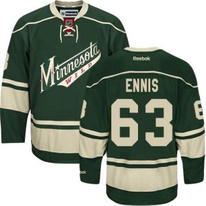 Dámské NHL Minnesota Wild dresy 63 Tyler Ennis Authentic Zelená Reebok Alternativní hokejové dresy