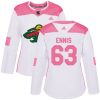 Dámské NHL Minnesota Wild dresy 63 Tyler Ennis Authentic Bílý Růžový Adidas Fashion