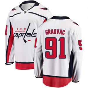 Pánské NHL Washington Capitals dresy 91 Tyler Graovac Breakaway Bílý Fanatics Branded Venkovní