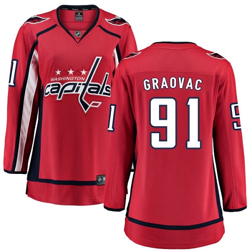 Dámské NHL Washington Capitals dresy 91 Tyler Graovac Breakaway Červené Fanatics Branded Domácí